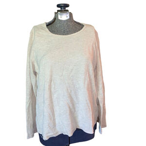 Women's Northern Reflections Top Size L Beige Long Sleeve